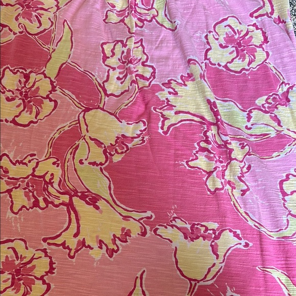 Lilly Pulitzer floral pink dress size 12-14 - Picture 3 of 5